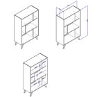Estante Com 2 Prateleiras Retrô Rt3015 - Movelbento - Rustico