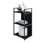 Estante Com 3 Prateleiras 84x45x33cm Com Fundo Yon Preto