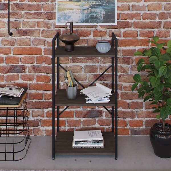 Estante Com 3 Prateleiras 84x45x33cm Yon Terracota/preto