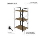 Estante Com 3 Prateleiras 84x45x33cm Yon Vermont/preto