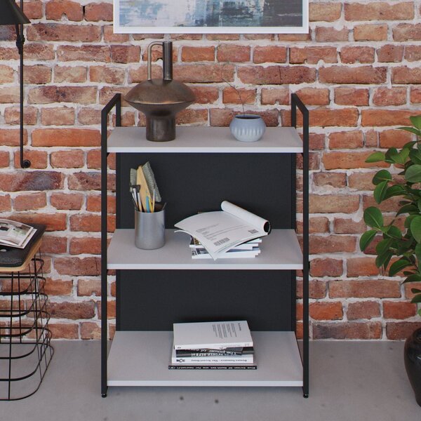 Estante Com 3 Prateleiras 84x60x33cm Com Fundo Yon Branco/pre