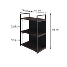 Estante Com 3 Prateleiras 84x60x33cm Com Fundo Yon Terracota/