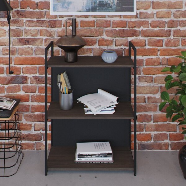 Estante Com 3 Prateleiras 84x60x33cm Com Fundo Yon Terracota/