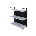 Estante Com 3 Prateleiras 84x80x33cm Com Fundo Yon Branco/pre