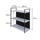 Estante Com 3 Prateleiras 84x80x33cm Com Fundo Yon Branco/pre