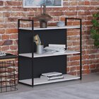 Estante Com 3 Prateleiras 84x80x33cm Com Fundo Yon Branco/pre