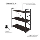 Estante Com 3 Prateleiras 84x80x33cm Yon Terracota/preto