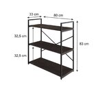 Estante Com 3 Prateleiras 84x80x33cm Yon Terracota/preto