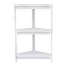 Estante com 3 Prateleiras Branco Geo Cant 3 76,5x33x33 Grifit
