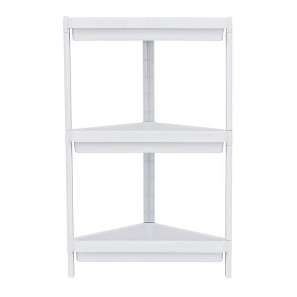 Estante com 3 Prateleiras Branco Geo Cant 3 76,5x33x33 Grifit