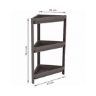 Estante com 3 Prateleiras Cinza Geo Cant 3 76,5x33x33 Grifit