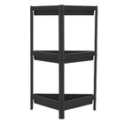 Estante com 3 Prateleiras Preto Geo Cant 3 76,5x33x33 Grifit