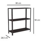 Estante Com 3 Prateleiras Ref Eaf007 Alite Aço Preto
