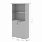 Estante Com 3 Prateleiras Safira Cinza