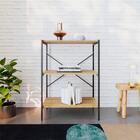 Estante Com 3 Prateleiras Tub Mel E Preta 60 Cm