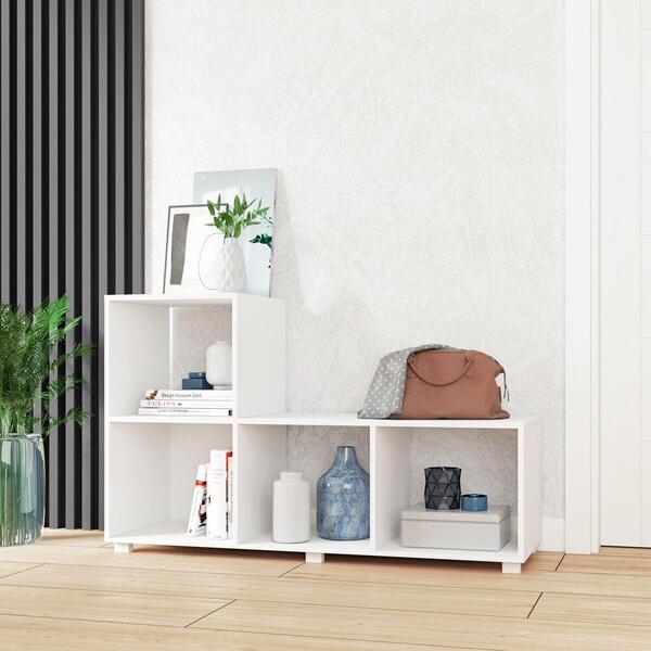 Estante Com 4 Nichos 120cm Multimóveis Cr25070 Branca