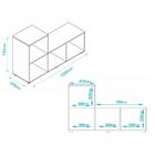 Estante Com 4 Nichos 120cm Multimóveis Cr25093 Branca