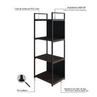 Estante Com 4 Prateleiras 118x45x33cm Com Fundo Yon Terracota