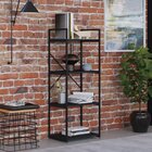 Estante Com 4 Prateleiras 118x45x33cm Yon Preto