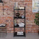 Estante Com 4 Prateleiras 118x45x33cm Yon Preto