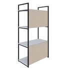 Estante Com 4 Prateleiras 118x60x33cm Com Fundo Yon Branco/pr