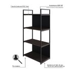 Estante Com 4 Prateleiras 118x60x33cm Com Fundo Yon Terracota