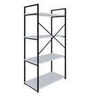 Estante Com 4 Prateleiras 118x60x33cm Yon Branco/preto