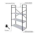 Estante Com 4 Prateleiras 118x80x33cm Yon Branco/preto