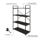 Estante Com 4 Prateleiras 118x80x33cm Yon Terracota/preto