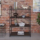 Estante Com 4 Prateleiras 118x80x33cm Yon Terracota/preto