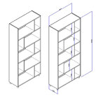 Estante Com 4 Prateleiras 212 Retrô - Movelbento - Laranja