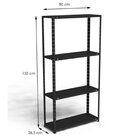 Estante Com 4 Prateleiras Ref Eaf006 Elite Aço Preto