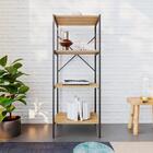 Estante Com 4 Prateleiras Tub Mel E Preta 45 Cm