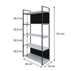 Estante Com 5 Prateleiras 152cm X 80cm X 33cm Com Fundo Yon B