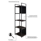 Estante Com 5 Prateleiras 152x45x33cm Com Fundo Yon Terracota
