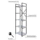 Estante Com 5 Prateleiras 152x45x33cm Yon Branco/preto