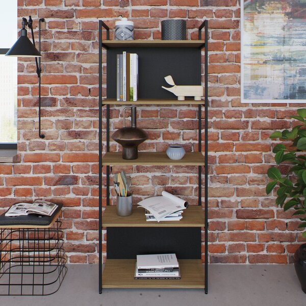 Estante Com 5 Prateleiras 152x60x33cm Com Fundo Yon Vermont/p