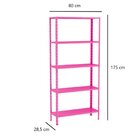 Estante Com 5 Prateleiras Ref Eaf005 Elite Aço Rosa