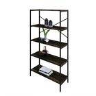 Estante Com 5 Prateleiras Tub Carvalho Dark E Preta 80 Cm