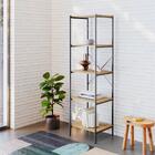 Estante Com 5 Prateleiras Tub Mel E Preta 45 Cm