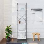 Estante Com 6 Prateleiras Tub Branca E Preta 45 Cm