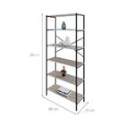 Estante Com 6 Prateleiras Tub Snow E Preta 80 Cm