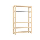 Estante Com Cabideiro E 3 Prateleiras Livorno  Pinus