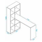 Estante Com Escrivaninha Deneb Branca