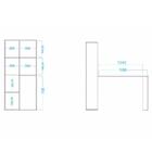 Estante Com Escrivaninha Deneb Branca