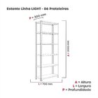 Estante Com Estrutura Metalica Armazenagem Pre Mold 2000mm S/