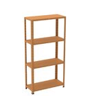 Estante Com Estrutura Metálica Com 4 Prateleiras Espresso Móv