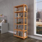 Estante Com Estrutura Metálica Com 6 Prateleiras Espresso Móv