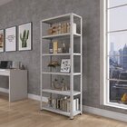 Estante Com Estrutura Metálica Com 6 Prateleiras Espresso Móv