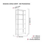 Estante Com Estrutura Metálica Com 6 Prateleiras Espresso Móv